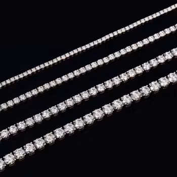925 Sterling Silver Moissanite Diamond Bracelet Tennis Bracelet with Gra Certificate