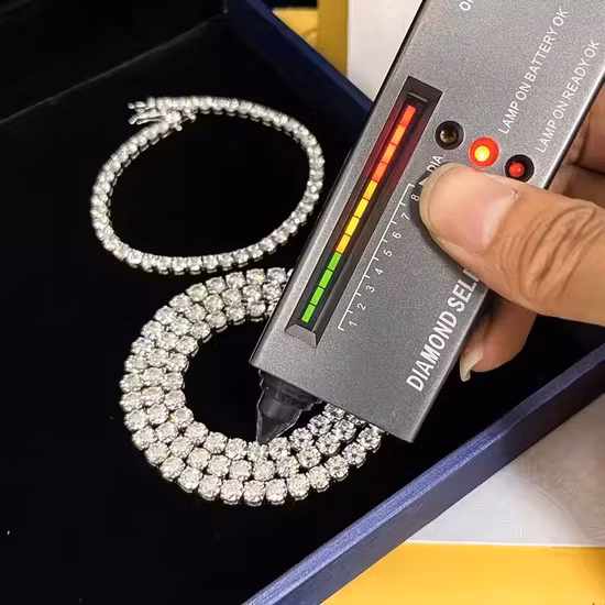925 Sterling Silver Moissanite Diamond Bracelet Tennis Bracelet with Gra Certificate