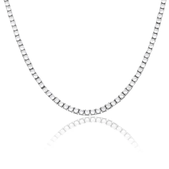 S925 Sterling Silber Einfache Mode Licht Luxus Doppel Schicht Schmuck Moissanit Diamant Runde Perle Armband