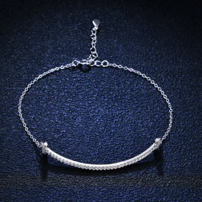 925 Sterling Silber Moissanit-Diamant-Armband, Tennis-Armband mit Gra-Zertifikat