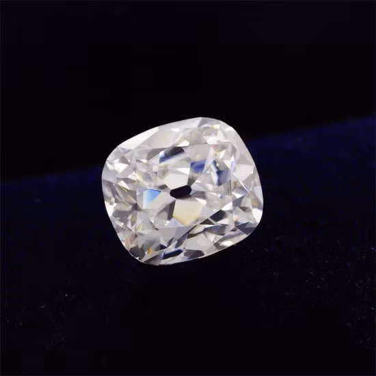 China Factory Price Def Color Längliches Kissen Old European Cut Moissanit Stein Vvs Diamant Moissanit Lose Steine